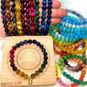 Tigereye and cateye bracelet AAA quality